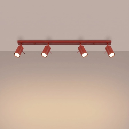 Plafon stalowy czerwony 4-punktowy RING 4L z serii RING SL.2193 - Sollux Lighting