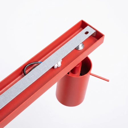 Plafon stalowy czerwony 6-punktowy designerski z serii RING SL.2194 - Sollux Lighting
