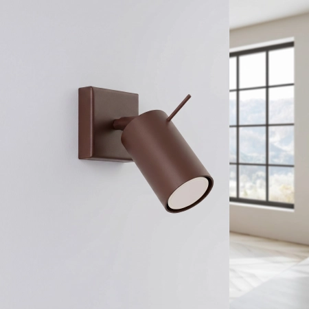 Kinkiet stalowy okrągły brązowo-czarny 15cm RING SL.2195 - Sollux Lighting