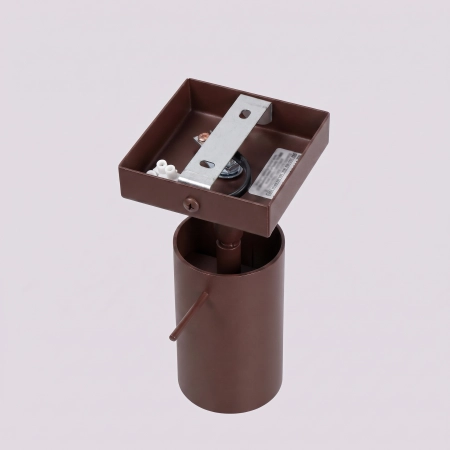 Kinkiet stalowy okrągły brązowo-czarny 15cm RING SL.2195 - Sollux Lighting