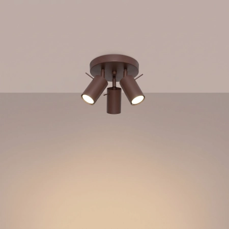 Plafon stalowy brązowy 3-punktowy regulowany RING 3P SL.2198 - Sollux Lighting