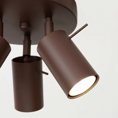 Plafon stalowy brązowy 3-punktowy regulowany RING 3P SL.2198 - Sollux Lighting