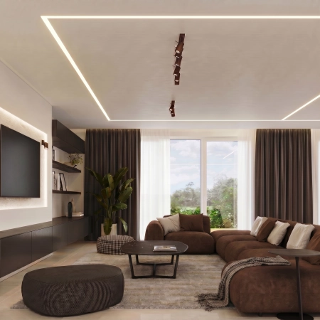 Plafon stalowy brązowy 4-punktowy 80cm z serii RING SL.2199 - Sollux Lighting