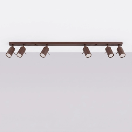 Plafon stalowy brązowy 6-punktowy 118cm RING 6L SL.2200 - Sollux Lighting