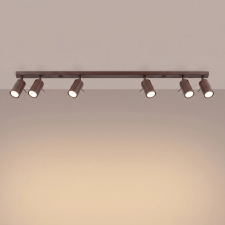 Plafon stalowy brązowy 6-punktowy 118cm RING 6L SL.2200 - Sollux Lighting