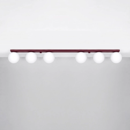 Plafon YOLI 6 burgund SL.2254 - Sollux