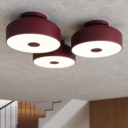 Plafon okrągły aluminiowy 4-punktowy OMIQ burgund SL.2280 - Sollux Lighting