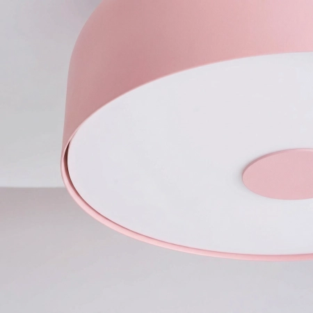 Plafon stalowy różowy kwadratowy 30cm 4-punktowy OMIQ SL.2282 - Sollux Lighting