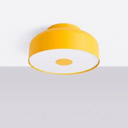 Plafon stalowy kwadratowy żółty 4-punktowy OMIQ SL.2284 - Sollux Lighting