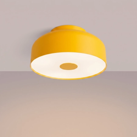 Plafon stalowy kwadratowy żółty 4-punktowy OMIQ SL.2284 - Sollux Lighting