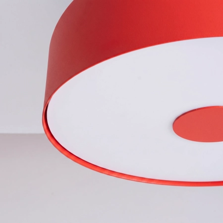 Plafon stalowy kwadratowy czerwony 30cm 4-punktowy OMIQ SL.2285 - Sollux Lighting