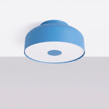 Plafon stalowy błękitny kwadratowy 30cm 4-punktowy OMIQ SL.2287 - Sollux Lighting