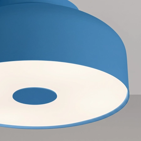 Plafon stalowy błękitny kwadratowy 30cm 4-punktowy OMIQ SL.2287 - Sollux Lighting