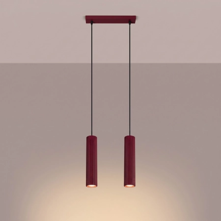 Lampa wisząca KARBON 2 burgund SL.2301 - Sollux