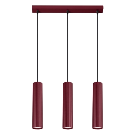 Lampa wisząca KARBON 3L burgund SL.2302 - Sollux