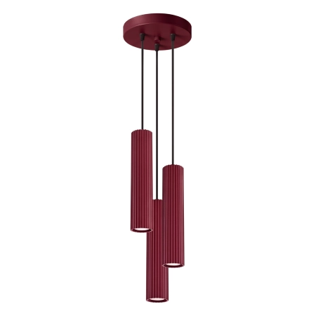 Lampa wisząca KARBON 3P burgund SL.2303 - Sollux