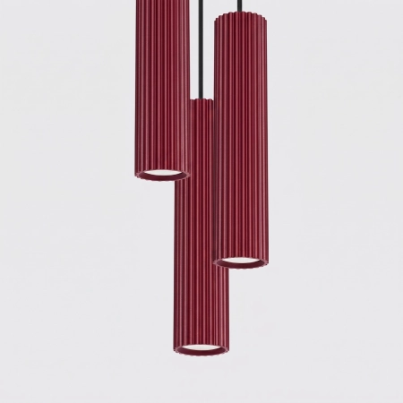 Lampa wisząca KARBON 3P burgund SL.2303 - Sollux