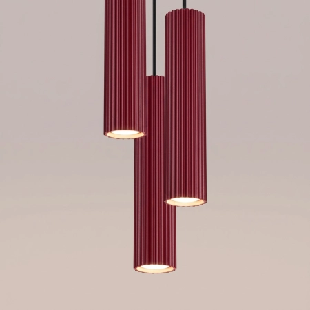 Lampa wisząca KARBON 3P burgund SL.2303 - Sollux