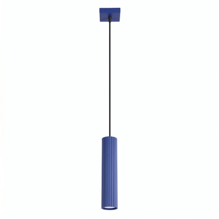Lampa wisząca aluminiowa ultramaryna 1-punktowa KARBON 1 z serii KARBON SL.2311 - Sollux Lighting