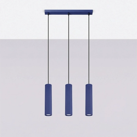 Lampa wisząca KARBON 3L ultramaryna SL.2313 - Sollux