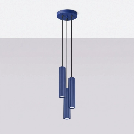 Lampa wisząca KARBON 3P ultramaryna SL.2314 - Sollux