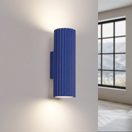 Kinkiet aluminiowy ultramaryna 20cm 2-punktowy KARBON 20 SL.2316 - Sollux Lighting