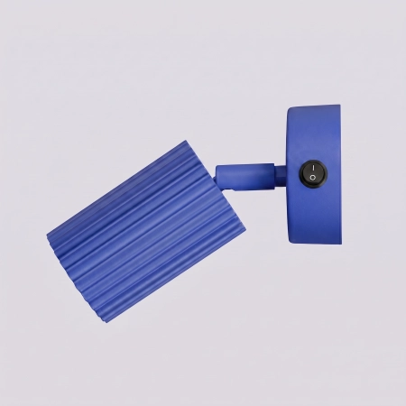 Kinkiet aluminiowy ultramaryna z włącznikiem KARBON SL.2319 - Sollux Lighting