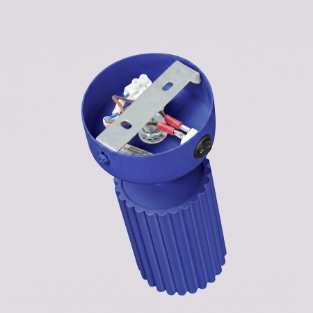 Kinkiet aluminiowy ultramaryna z włącznikiem KARBON SL.2319 - Sollux Lighting