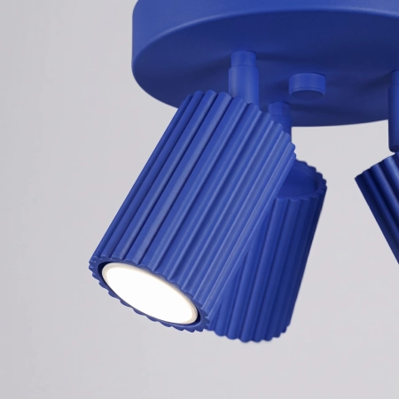 Plafon aluminiowy kwadratowy 3-punktowy ultramaryna KARBON 3P z serii KARBON SL.2323 - Sollux Lighting