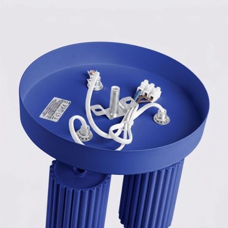 Plafon aluminiowy kwadratowy 3-punktowy ultramaryna KARBON 3P z serii KARBON SL.2323 - Sollux Lighting