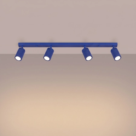 Plafon aluminiowy ultramaryna 4-punktowy 81cm z serii KARBON SL.2325 - Sollux Lighting