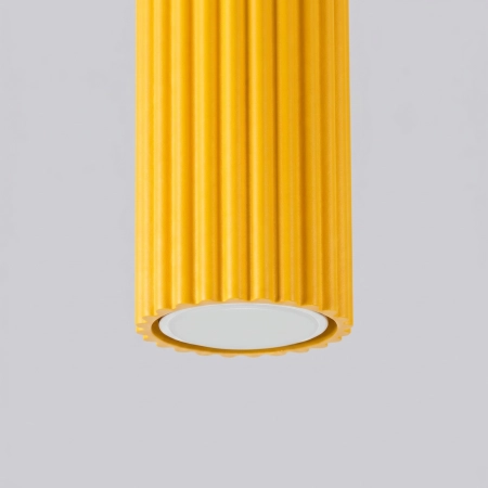 Plafon aluminiowy żółty kwadratowy 10cm KARBON 10 z serii KARBON SL.2329 - Sollux Lighting