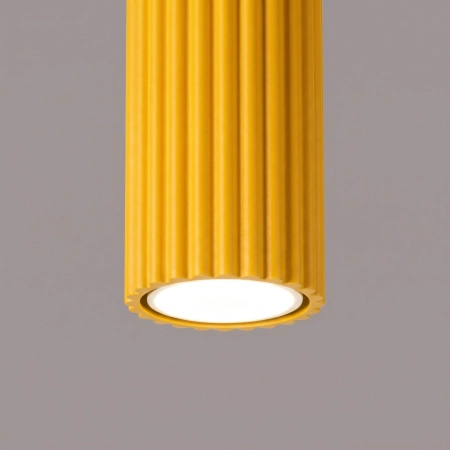 Plafon aluminiowy żółty kwadratowy 10cm KARBON 10 z serii KARBON SL.2329 - Sollux Lighting