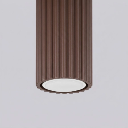 Plafon aluminiowy brązowy kwadratowy 10cm KARBON 10 SL.2331 - Sollux Lighting