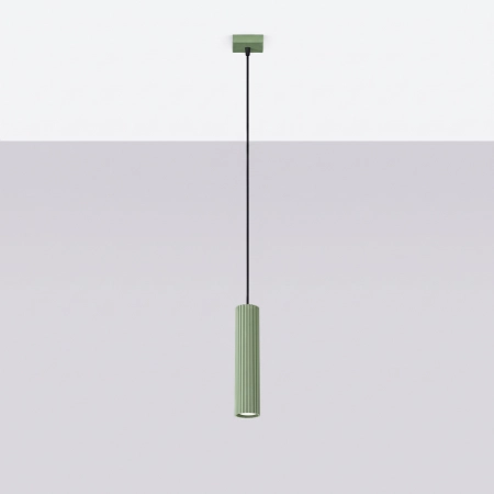 Lampa wisząca aluminiowa szałwiowa 1-punktowa z serii KARBON SL.2333 - Sollux Lighting