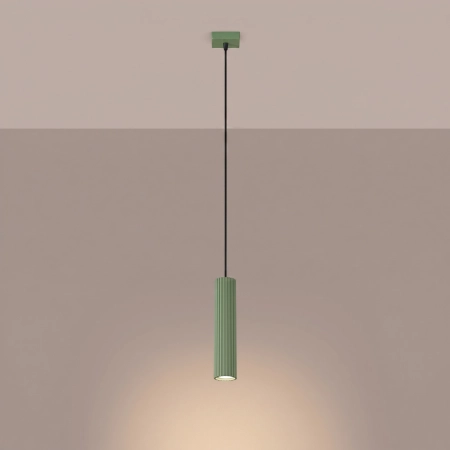 Lampa wisząca aluminiowa szałwiowa 1-punktowa z serii KARBON SL.2333 - Sollux Lighting
