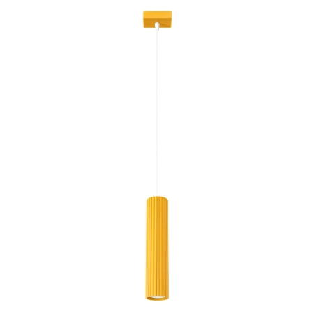 Lampa wisząca aluminiowa żółta 1-punktowa z serii KARBON SL.2334 - Sollux Lighting