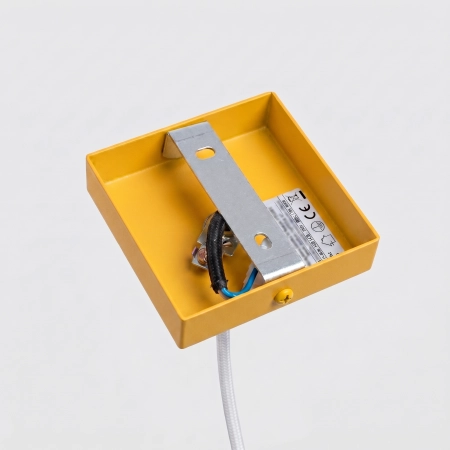 Lampa wisząca aluminiowa żółta 1-punktowa z serii KARBON SL.2334 - Sollux Lighting