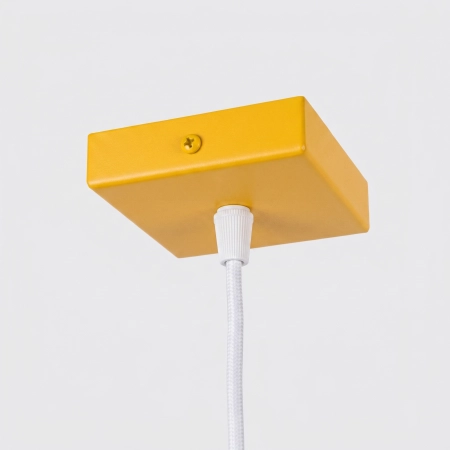Lampa wisząca aluminiowa żółta 1-punktowa z serii KARBON SL.2334 - Sollux Lighting