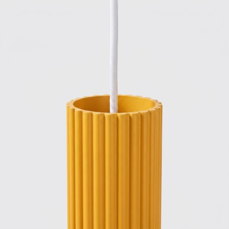 Lampa wisząca aluminiowa żółta 1-punktowa z serii KARBON SL.2334 - Sollux Lighting