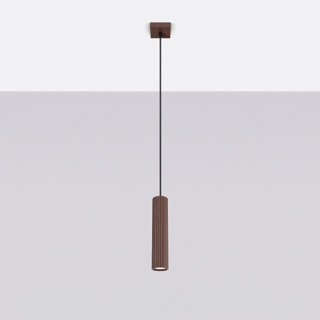 Lampa wisząca aluminiowa brązowa kula 1-punktowa KARBON 1 z serii KARBON SL.2336 - Sollux Lighting