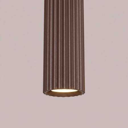 Lampa wisząca aluminiowa brązowa kula 1-punktowa KARBON 1 z serii KARBON SL.2336 - Sollux Lighting