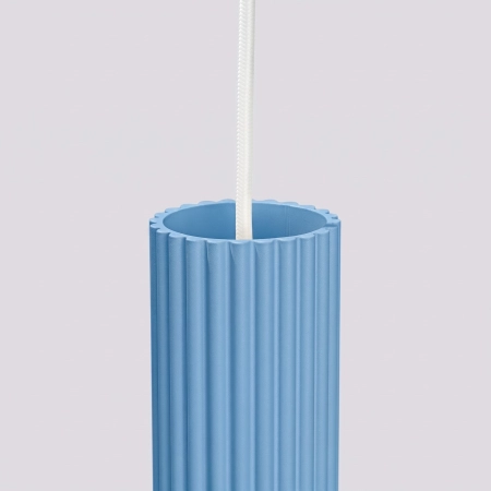 Lampa wisząca aluminiowa błękitna 1-punktowa KARBON 1 z serii KARBON SL.2337 - Sollux Lighting