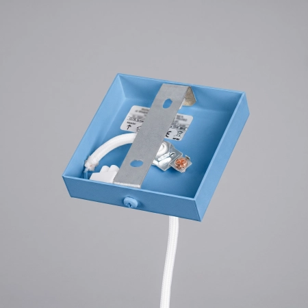 Lampa wisząca aluminiowa błękitna 1-punktowa KARBON 1 z serii KARBON SL.2337 - Sollux Lighting
