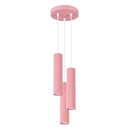 Lampa wisząca KARBON 3P różowa SL.2338 - Sollux