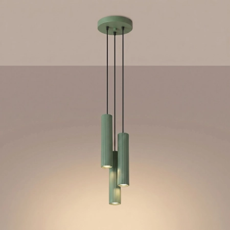 Lampa wisząca KARBON 3P szałwiowa SL.2339 - Sollux