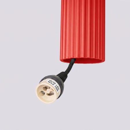 Lampa wisząca KARBON 3P czerwona SL.2341 - Sollux