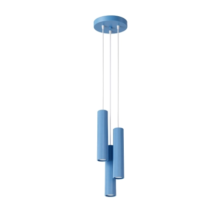 Lampa wisząca KARBON 3P błękitna SL.2343 - Sollux