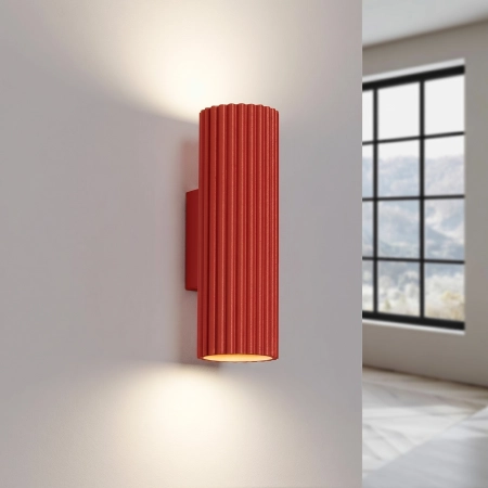 Kinkiet aluminiowy czerwony 2-punktowy KARBON 20 SL.2346 - Sollux Lighting