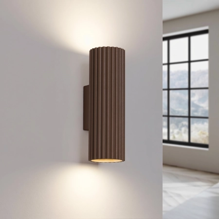 Kinkiet aluminiowy brązowy 20cm 2-punktowy KARBON 20 z serii KARBON SL.2347 - Sollux Lighting